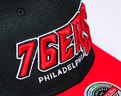 Kšiltovka Mitchell & Ness SHREDDER STRETCH SNAPBACK HWC Philadelphia 76Ers Black