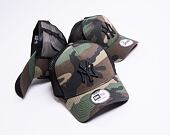 Dětská Kšiltovka New Era - MLB Clean 9FORTY Trucker - NY Yankees - Woodland Camo / Black