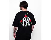 Triko New Era MLB Floral Graphic Flowers Oversized Tee New York Yankees Black / Optic White