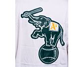 Triko New Era Heritage Back Print Oversized Tee Oakland Athletics Off White / Dark Green