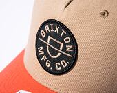 Kšiltovka Brixton Crest C MP Snapback Sand / Burnt Red