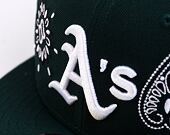 Kšiltovka New Era 59FIFTY MLB All-Over-Paisley Oakland Athletics Team Color / Optic White