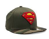 Dětská kšiltovka New Era 9FIFTY Kids DC Camo Superman New Olive