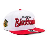 Kšiltovka '47 Brand NHL Chicago Blackhawks Crosstown Script Two tone CAPTAIN White