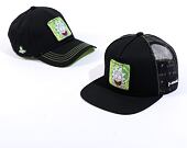 Kšiltovka Capslab Rick and Morty - Amazed Rick Flat Trucker Black / Lime