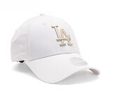 Dámská Kšiltovka New Era 9FORTY Womens MLB Metallic Logo Los Angeles Dodgers White / Silver