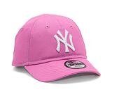 Dětská Kšiltovka New Era 9FORTY Kids MLB League Essential New York Yankees Wild Rose Pink / White