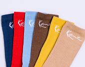 Ponožky Karl Kani Signature 6-Pack Socks red/light/blue/sand