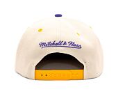 Kšiltovka Mitchell & Ness NBA Pop Panel Snapback Los Angeles Lakers Off White