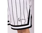 Kraťasy Karl Kani - Small Signature Pinstripe Mesh Shorts - White/Black