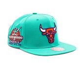Kšiltovka Mitchell & Ness NBA Desert Green Snapback Chicago Bulls Teal