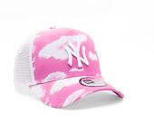 Kšiltovka New Era 9FORTY A-Frame Trucker MLB Cloud All Over Print Trucker New York Yankees Orange / 