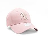 Dámská Kšiltovka New Era 9FORTY Womens MLB Metallic Logo New York Yankees Pink Rouge / Silver