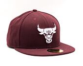 Kšiltovka New Era 59FIFTY League Basic NBA Chicago Bulls Maroon / White