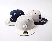 Kšiltovka New Era 59FIFTY MLB World Series Pin New York Yankees Stone / Chrome White