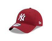 Kšiltovka New Era 9TWENTY MLB League Essential New York Yankees Cardinal / Optic White