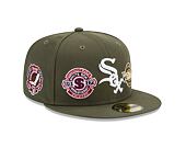 Kšiltovka New Era 59FIFTY MLB 5 Olive WS Chicago White Sox New Olive / White