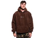 Mikina Karl Kani Metal Signature Teddy Os Hoodie brown
