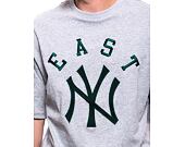 Triko New Era MLB Team Patch Oversized Tee New York Yankees Cooperstown Heather Grey / Dark Green