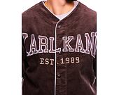 Dres Karl Kani Woven Retro Corduroy Baseball Shirt brown