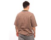 Triko New Era Pinstripe Oversized Tee Ash Brown / Black