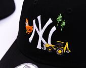 Dětská kšiltovka New Era 9FORTY Kids MLB Icon New York Yankees Black / White