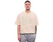 Triko New Era - Tech Flag Oversized Tee - Cream / Grey
