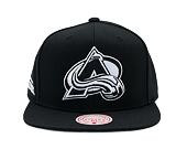 Kšiltovka Mitchell & Ness - Colorado Avalanche - Evergreen Black White Snapback - Black