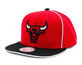 Kšiltovka Mitchell & Ness - Chicago Bulls - Pipe Snapback - Red