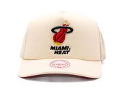 Kšiltovka Mitchell & Ness - Miami Heat - Evergreen Trucker Hwc - Off White
