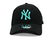 Kšiltovka New Era - MLB League Essential 9FORTY - NY Yankees - Black / Teal
