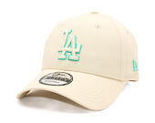 Kšiltovka New Era - MLB Team Outline 9FORTY - LA Dodgers - Cream / Teal