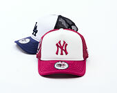 Kšiltovka New Era - MLB World Series 9FORTY Trucker - NY Yankees - Cherry / White