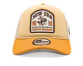 Kšiltovka New Era - Branded Graphic Patch 9FORTY Trucker - Stone / Yellow