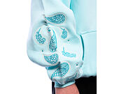 Mikina Karl Kani - Retro Paisley Os Hoodie - Turquoise