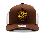 Kšiltovka Brixton - Gibson C Np Mp Trucker Hat - Brown/Off White