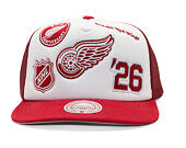 Kšiltovka Mitchell & Ness - Gridlock Trucker - Detroit Red Wings - White