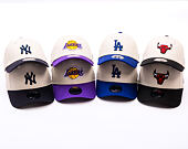Dětská Kšiltovka New Era - NBA Color Block 9FORTY - LA Lakers - Stone / Purple
