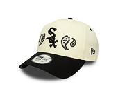 Kšiltovka New Era - MLB Paisley Bandana 9FORTY A-Frame - Chicago White Sox - Cream / Black