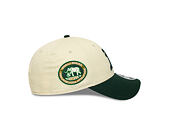 Kšiltovka New Era - MLB WS Patch Retro 9FORTY M-CROWN - Oakland Athletics - Cream / Dark Green
