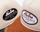 Kšiltovka New Era - Western Oval Patch Foam 9FORTY Trucker - Stone / Auburn