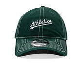 Kšiltovka New Era - MLB Contrast Stitch 9TWENTY - Oakland Athletics - Dark Green / White