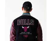 Bunda New Era - NBA Patch Varsity Jacket - Chicago Bulls - Black