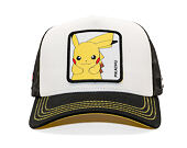 Kšiltovka Capslab - Pokémon Trucker - Pikachu - Black / White