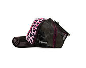 Kšiltovka Capslab - Smurfs Trucker - Leopard Icon - Black / Pink