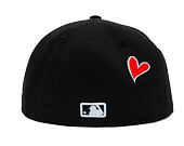Kšiltovka New Era - MLB Team Heart 59FIFTY - NY Yankees - Black / Scarlet