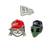Připínáček New Era - Branded 3× Cap Pin Set - Silver