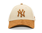 Dámská Kšiltovka New Era - MLB Faux Suede 9FORTY - NY Yankees - Cream / Camel