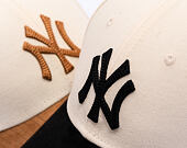 Dámská Kšiltovka New Era - MLB Faux Suede 9FORTY - NY Yankees - Cream / Black