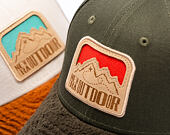 Dětská Kšiltovka New Era - Branded Kids Outdoor 9FORTY - Olive / Orange